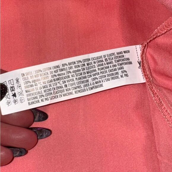 ❤️ TUCKERNUCK HYACINTH HOUSE Coral Pink Allie Puff Sleeve Babydoll mini dress xs - Picture 8 of 9